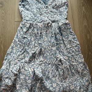 Lucky Brand Floral Blue and White Dress